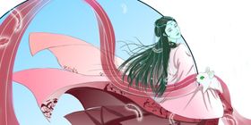 中秋嫦娥玉兔元素