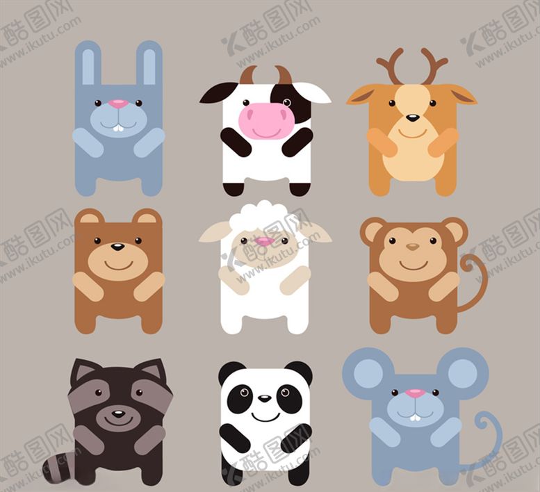 编号：30868210212355479846【酷图网】源文件下载-可爱动物设计