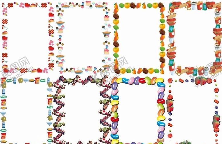 编号：26921209291308044974【酷图网】源文件下载-食物边框
