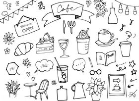 手绘可爱日常物品集合