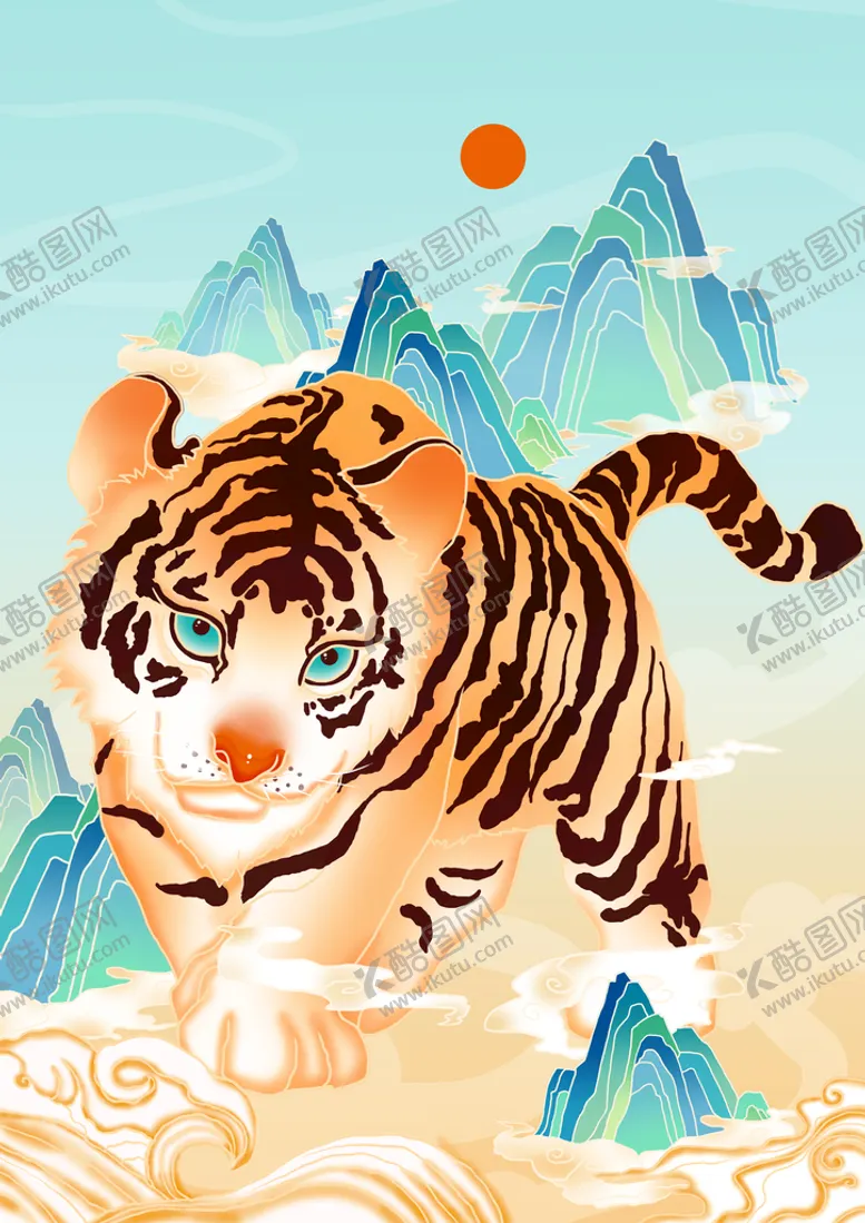 编号：27431009300756412157【酷图网】源文件下载-中国风古风虎年新春贺岁海报