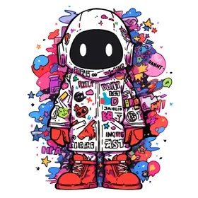 宇航员卡通人物卡通卡通太空人