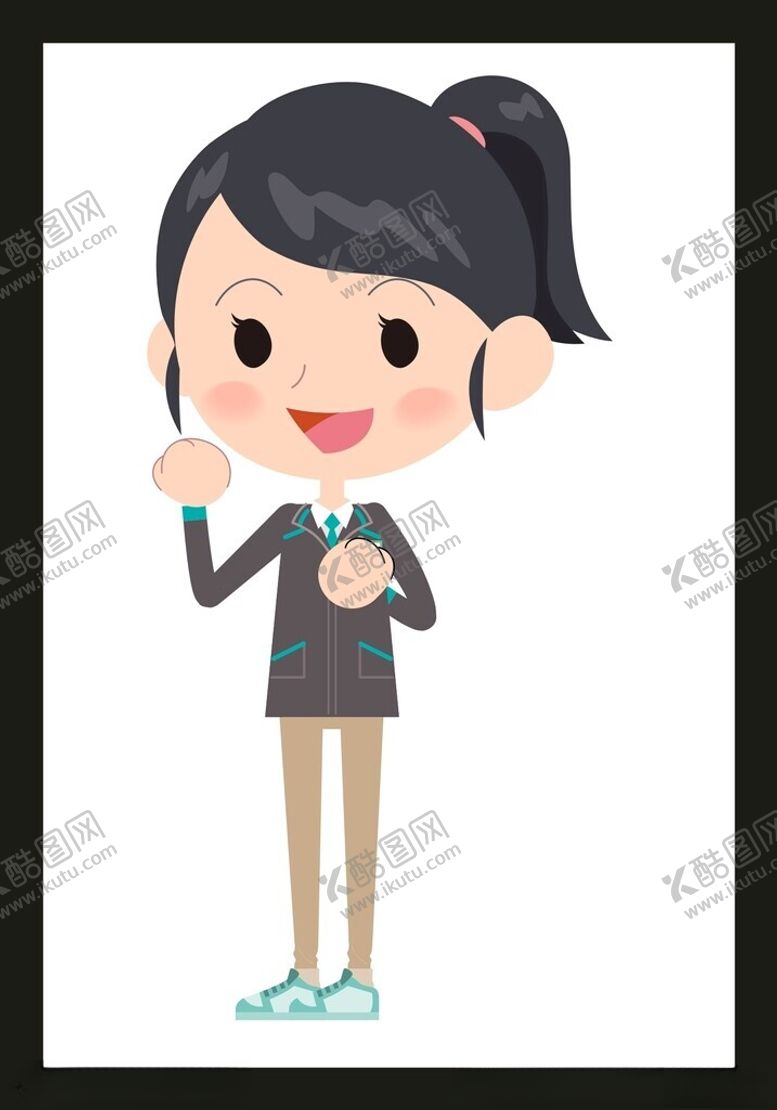 编号：82041001310802226616【酷图网】源文件下载-手绘卡通女孩