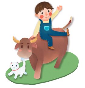 卡通牛插画