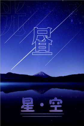 昼夜星空海报