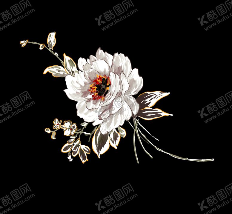 编号：78190106272044539623【酷图网】源文件下载-中国画花卉