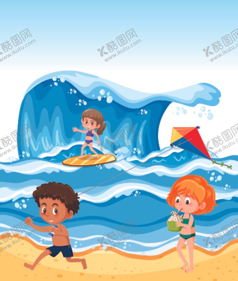 编号：22635210192049203664【酷图网】源文件下载-卡通夏日儿童