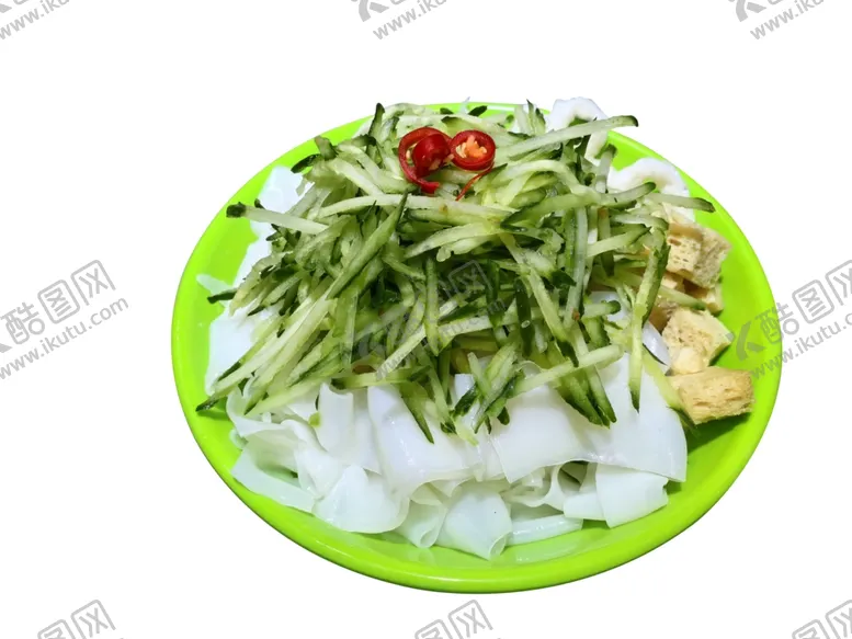东北凉皮面筋小米辣黄瓜丝