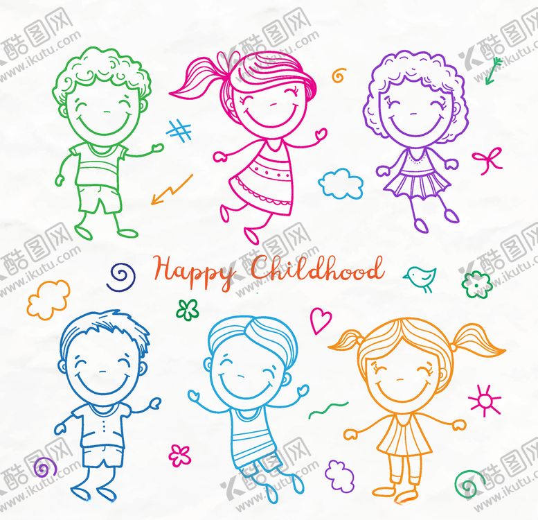 编号：58359410282318592718【酷图网】源文件下载-儿童绘画素材