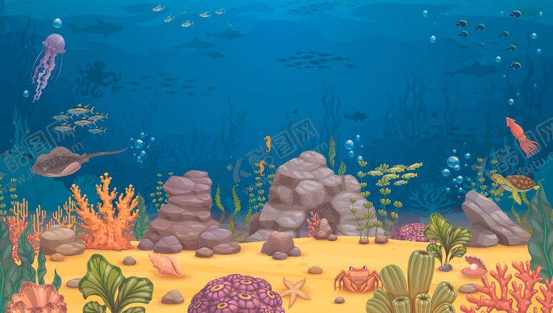 编号：19241804060132322432【酷图网】源文件下载-海底梦幻插图