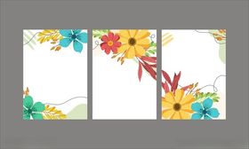 花卉装饰贺卡邀请函请柬背景