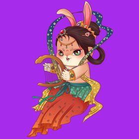 手绘女孩女人