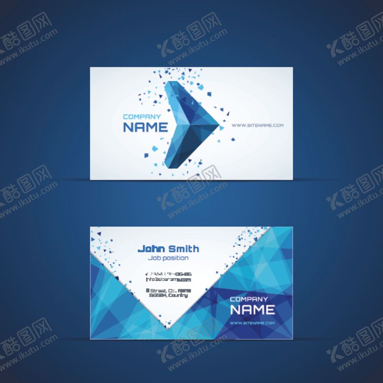 编号：47267309202316372652【酷图网】源文件下载-科技风名片模板