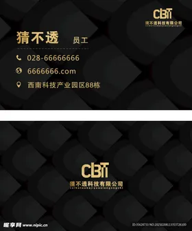 黑金名片科技简约高端