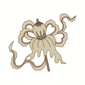 复古风手绘花朵图案