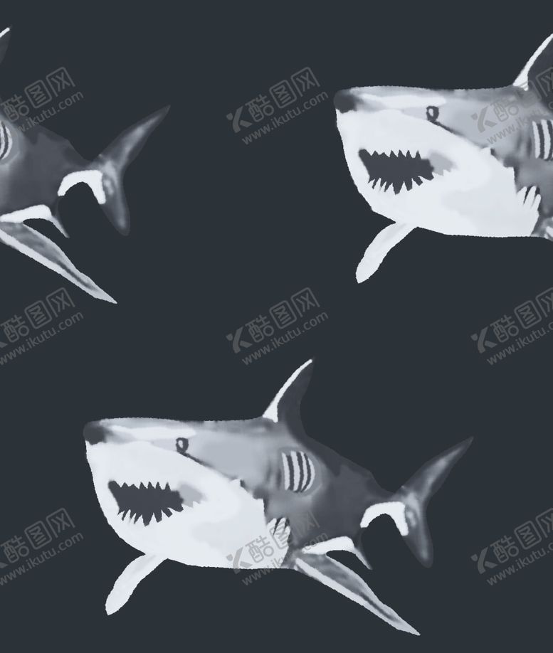 编号：86073109212257336082【酷图网】源文件下载-鲨鱼数码大牌虎鲨黑底