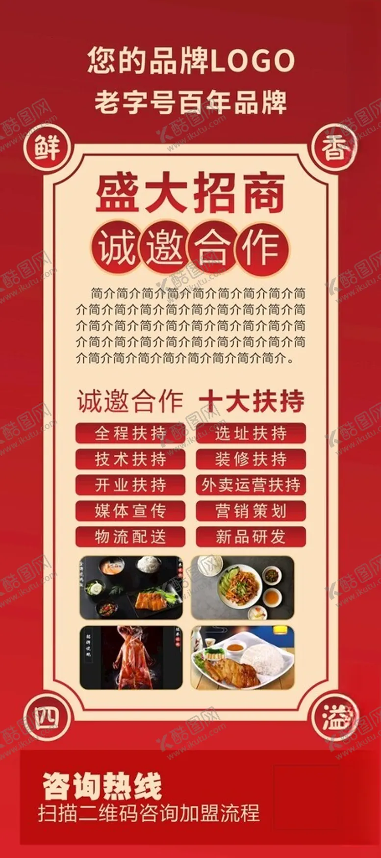 编号：78063001300512401723【酷图网】源文件下载-美食招商海报