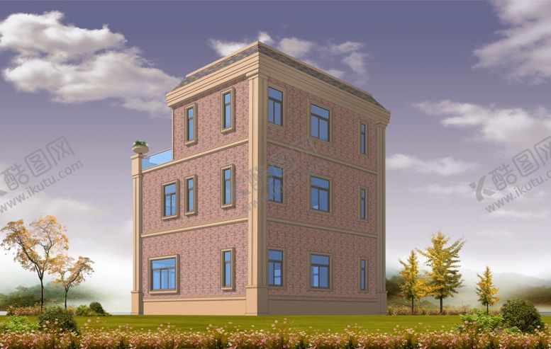 编号：68941209172013286536【酷图网】源文件下载-建筑效果图欧式别墅效果