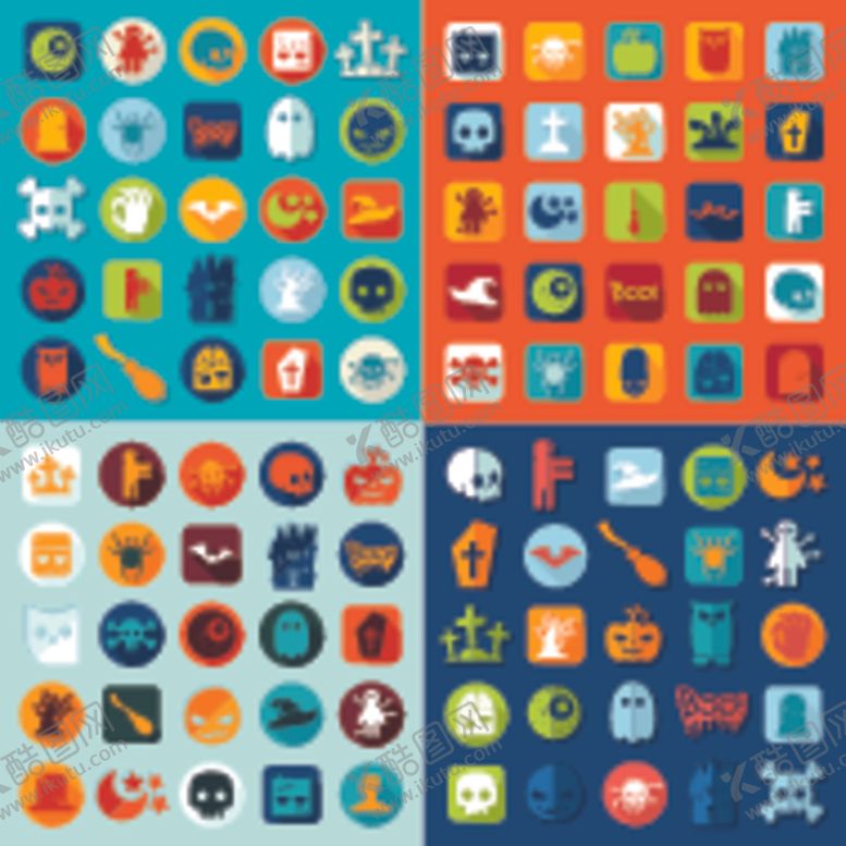 编号：36460804032127481270【酷图网】源文件下载-多彩扁平化应用图标集合