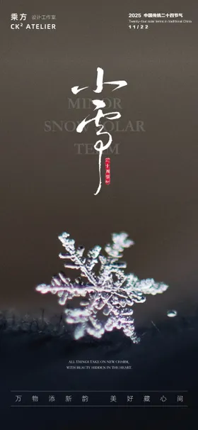 小雪节气主题海报