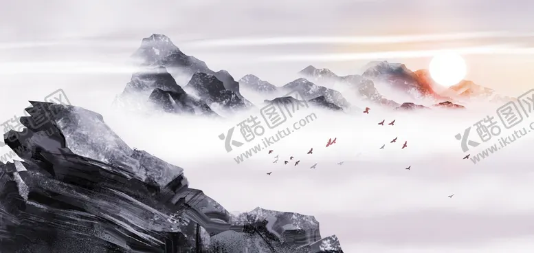 编号：86572009172046096038【酷图网】源文件下载-新中式山水画风景