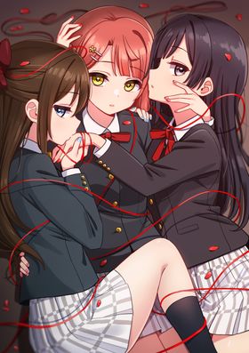 彩色插画人物动漫背景