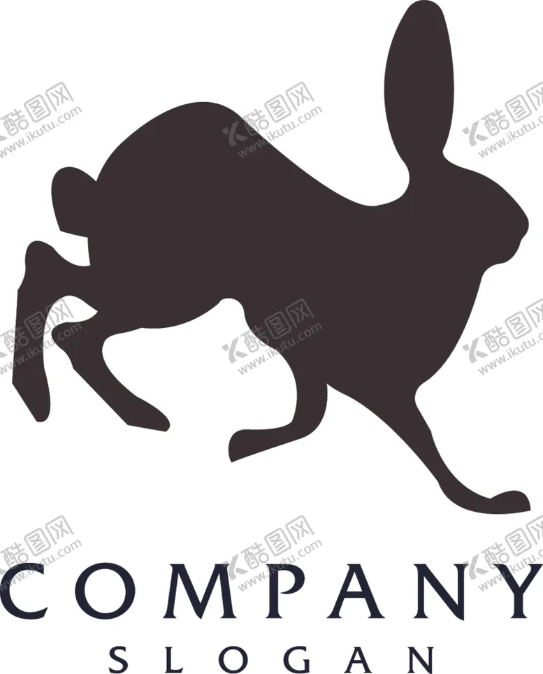 兔子图标白logo小白logo商业logo可爱logo