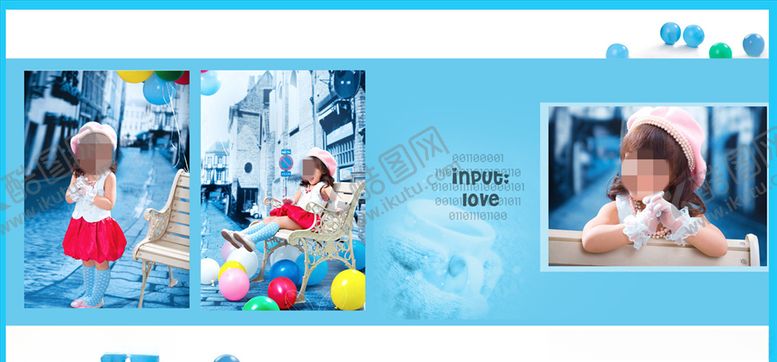 编号：55621509270126379725【酷图网】源文件下载-童年儿童周岁纪念相册PSD模板