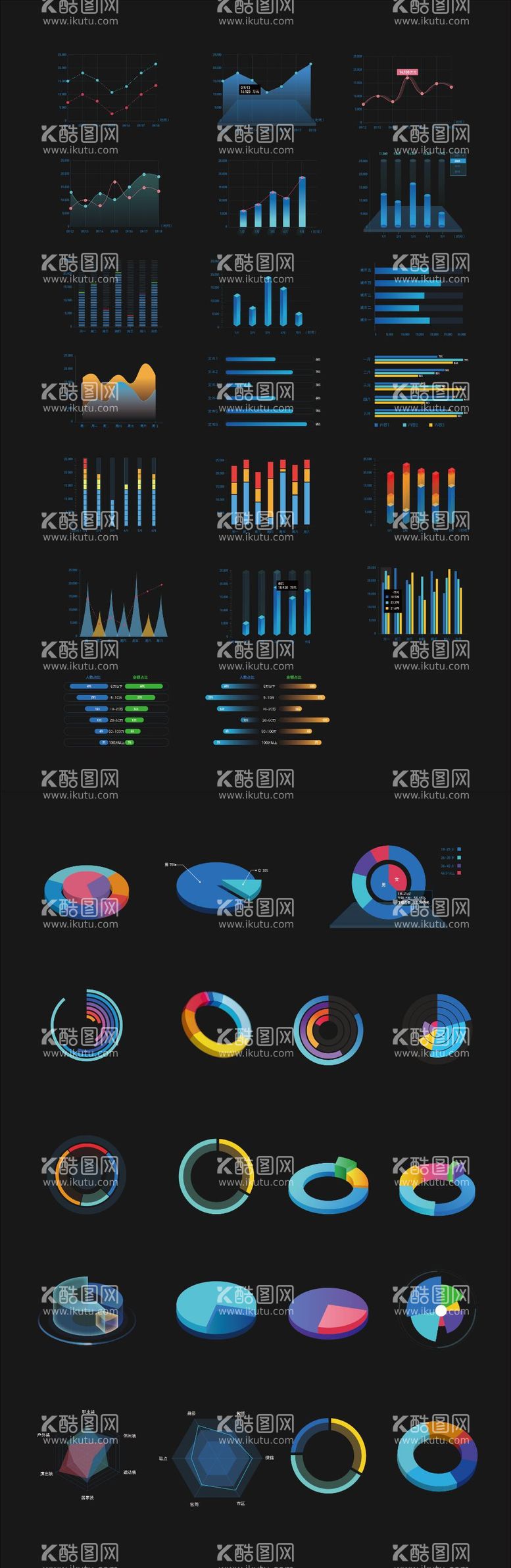 编号：97321411300021373557【酷图网】源文件下载-大数据可视化图表组件