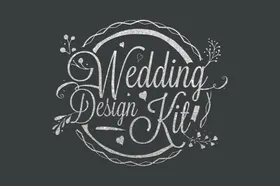 婚礼logo字母英文植物