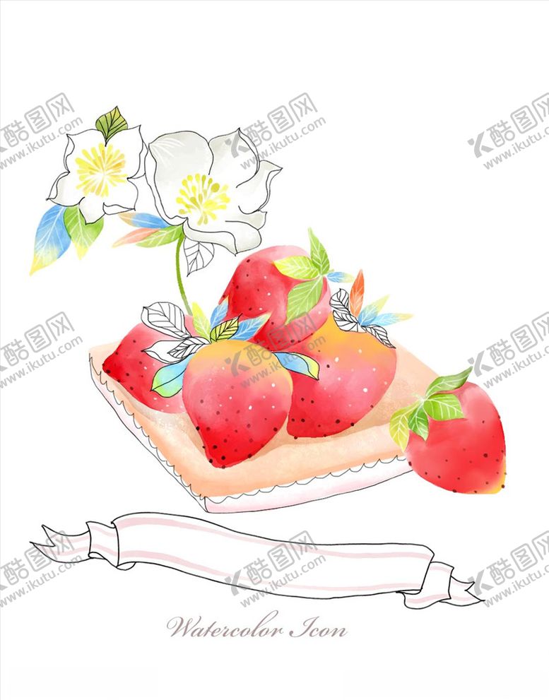 编号：70686707130457121519【酷图网】源文件下载-手绘草莓花儿
