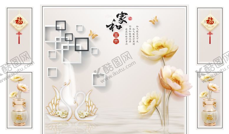 编号：34288506281900405287【酷图网】源文件下载-浮雕花背景墙