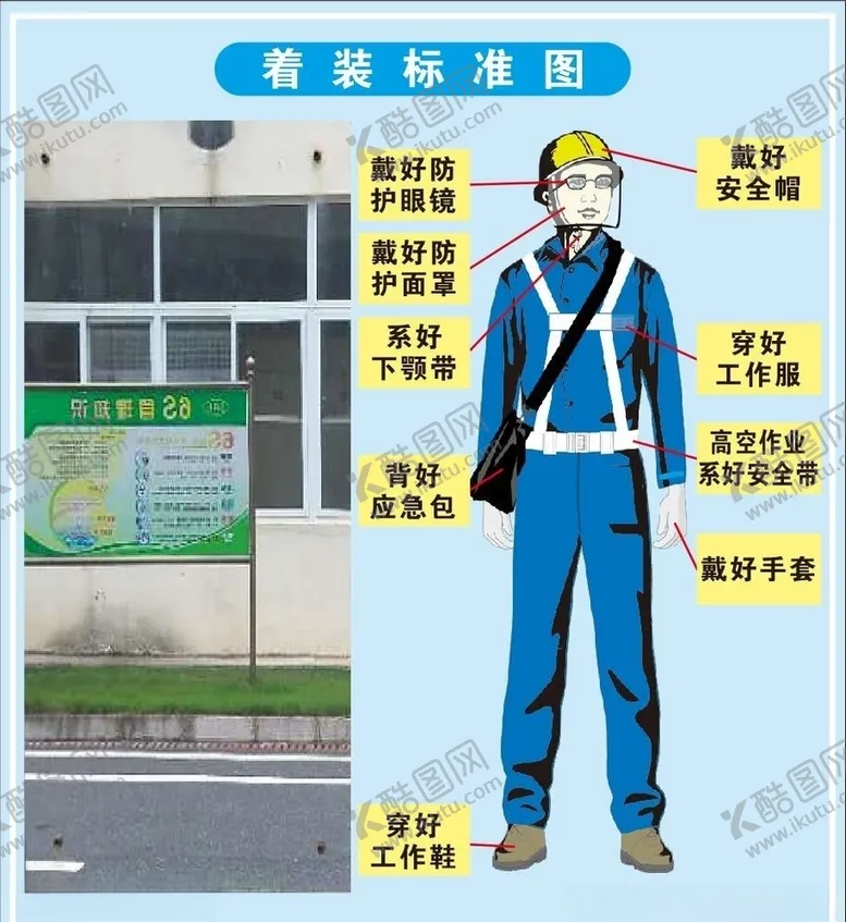 编号：19688106240721522801【酷图网】源文件下载-安全着装标准
