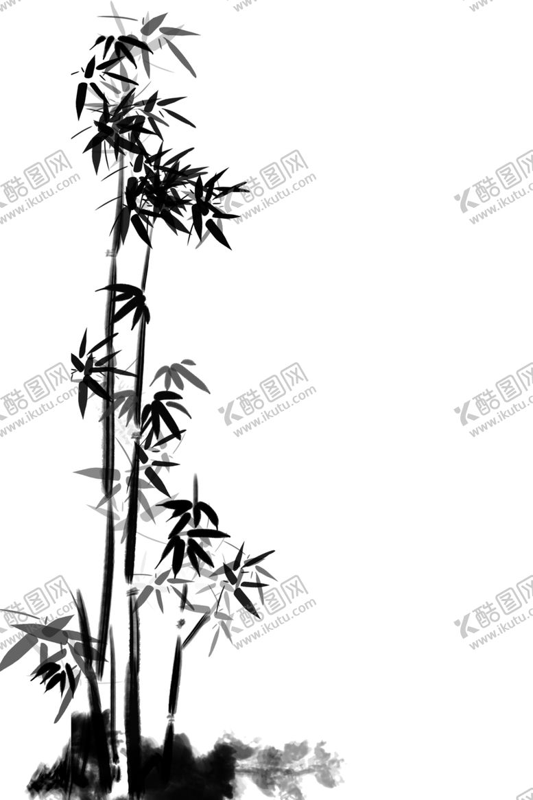 编号：18661610211754352345【酷图网】源文件下载-水墨竹子