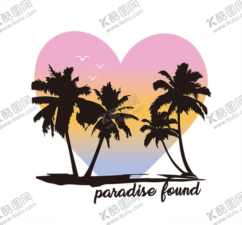 编号：32919009210052273011【酷图网】源文件下载-椰子树心形