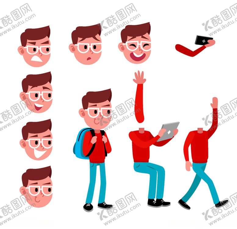 编号：73563109291605166042【酷图网】源文件下载-人物动作拆分