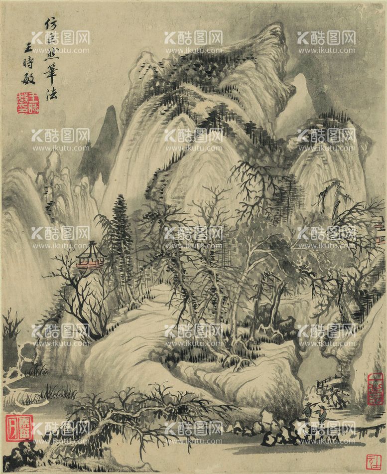 编号：64316210290019169380【酷图网】源文件下载-山水画  