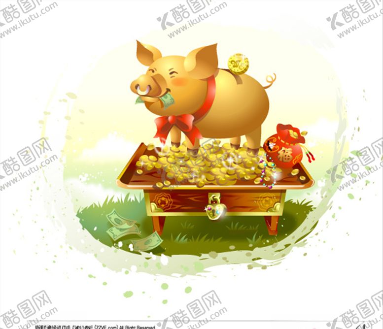 编号：34508304302330213145【酷图网】源文件下载-矢量猪