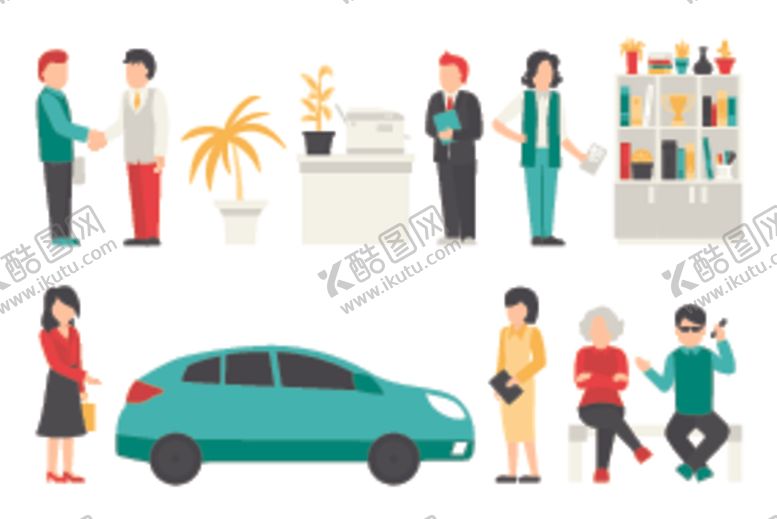 编号：89706605041725342380【酷图网】源文件下载-办公室人物场景及设备
