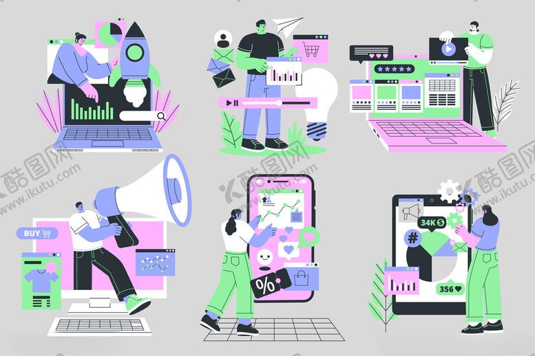 编号：79253904072138504004【酷图网】源文件下载-营销插画