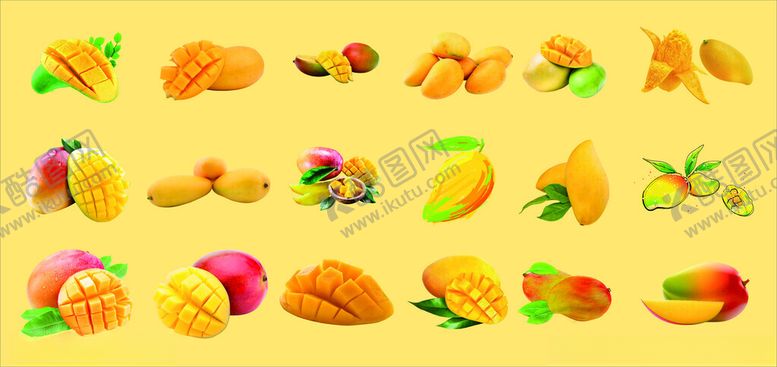编号：42516904242059585238【酷图网】源文件下载-多样美味热带水果展示