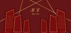 红色婚礼婚礼舞台中式婚礼