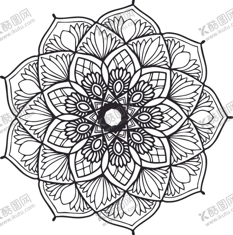 编号：54280307131615158508【酷图网】源文件下载-曼陀罗花纹