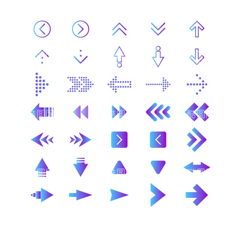 编号：44414412090144594040【酷图网】源文件下载-彩色渐进箭头