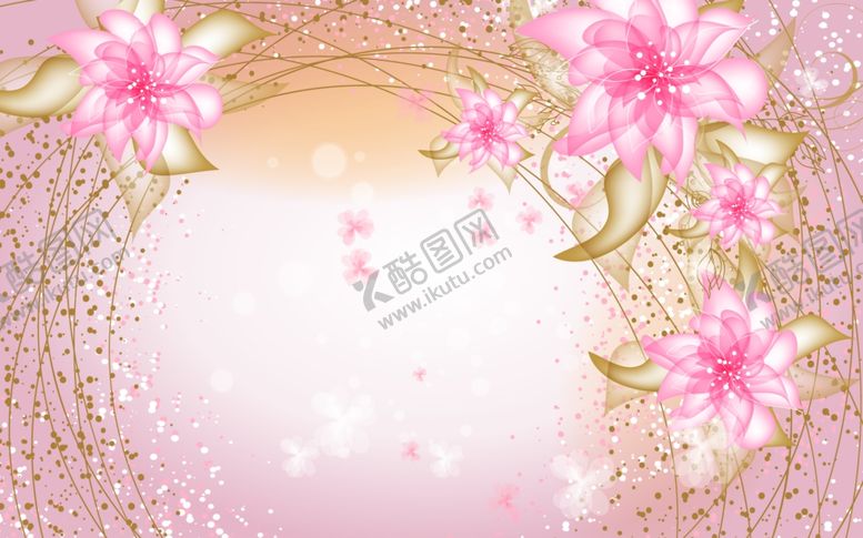 编号：61336909212306515684【酷图网】源文件下载-花卉背景墙
