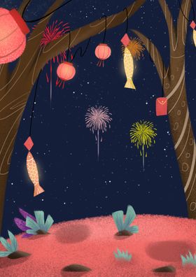 创意卡通梦幻插画