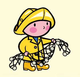卡通渔夫