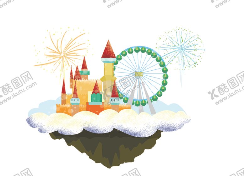 编号：17872710081553122458【酷图网】源文件下载-梦幻漂浮城堡