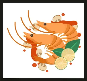 手绘美食佳肴素材中餐