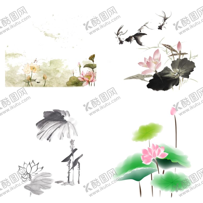 编号：83893001300505369492【酷图网】源文件下载-水墨荷花